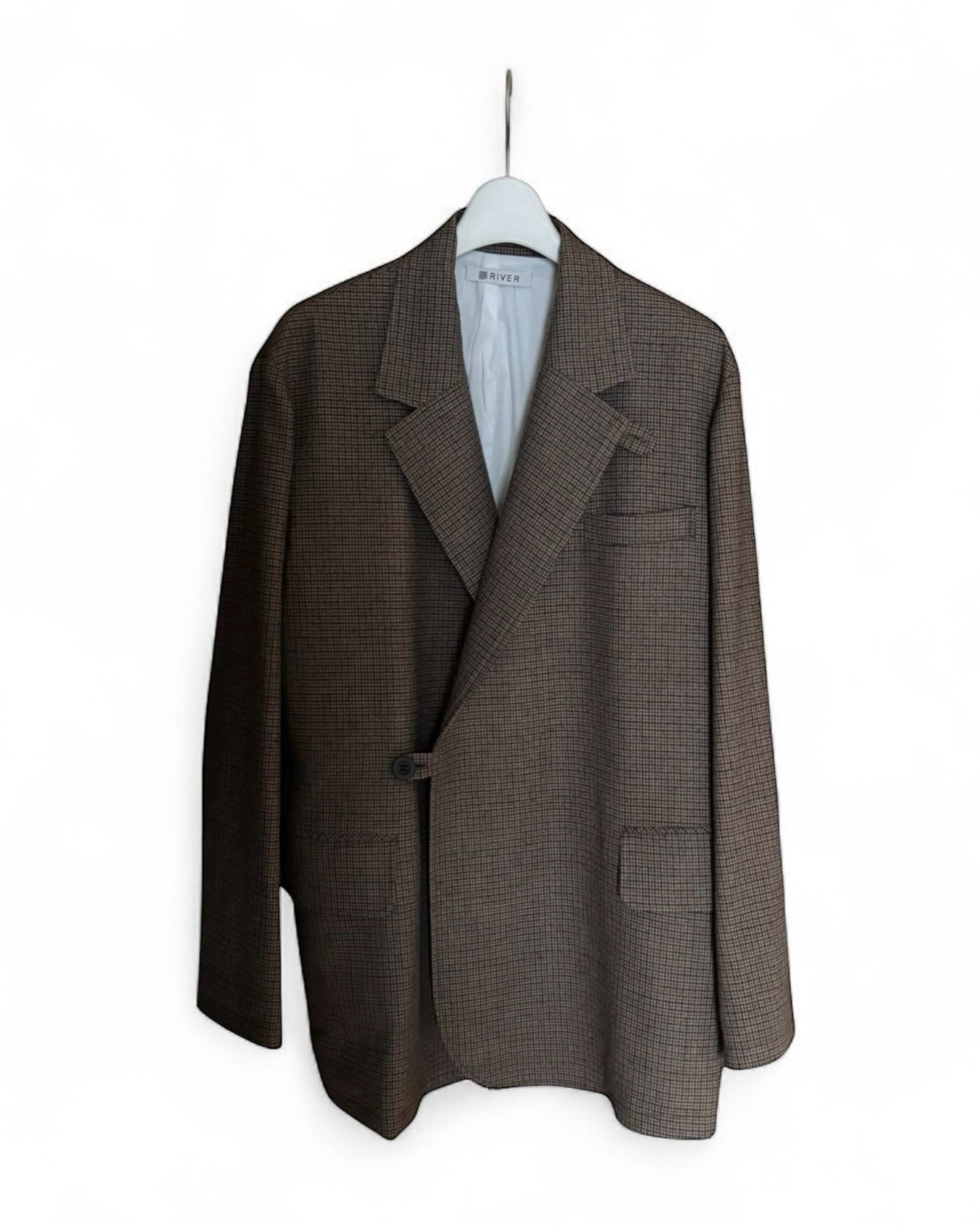 【予約】タンブルウールリラックスダブルジャケット/ Tumbled Wool Double-Breasted Jacket