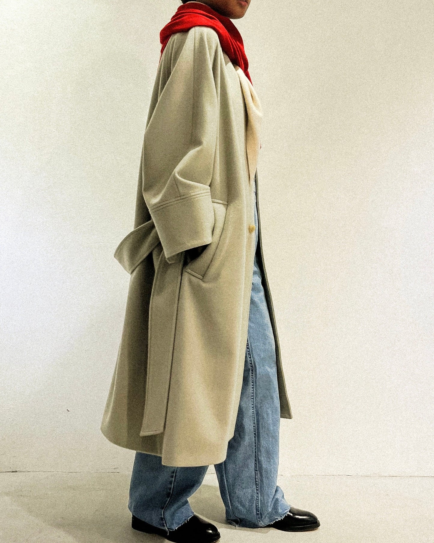 アジャスタブルスタンドカラーコート/ Adjustable Stand Collar Coat