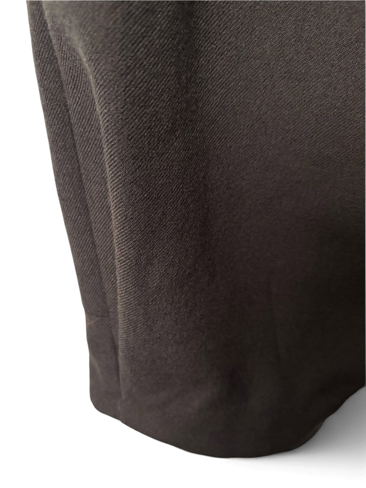 Wool Tuck Easy Pants - Dark Brown