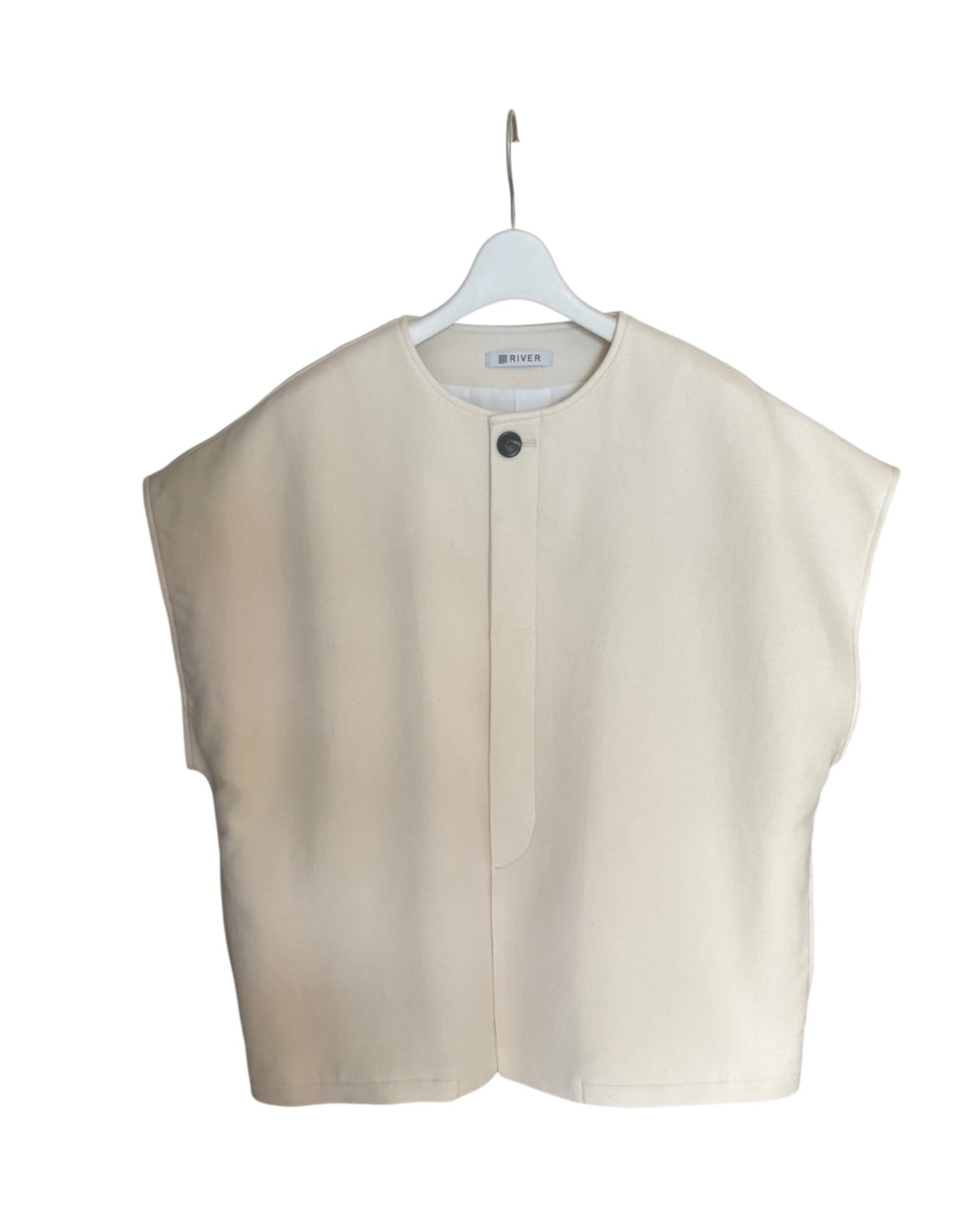 コットンシルク二重織ベスト/ Cotton-Silk Dual Weave Vest