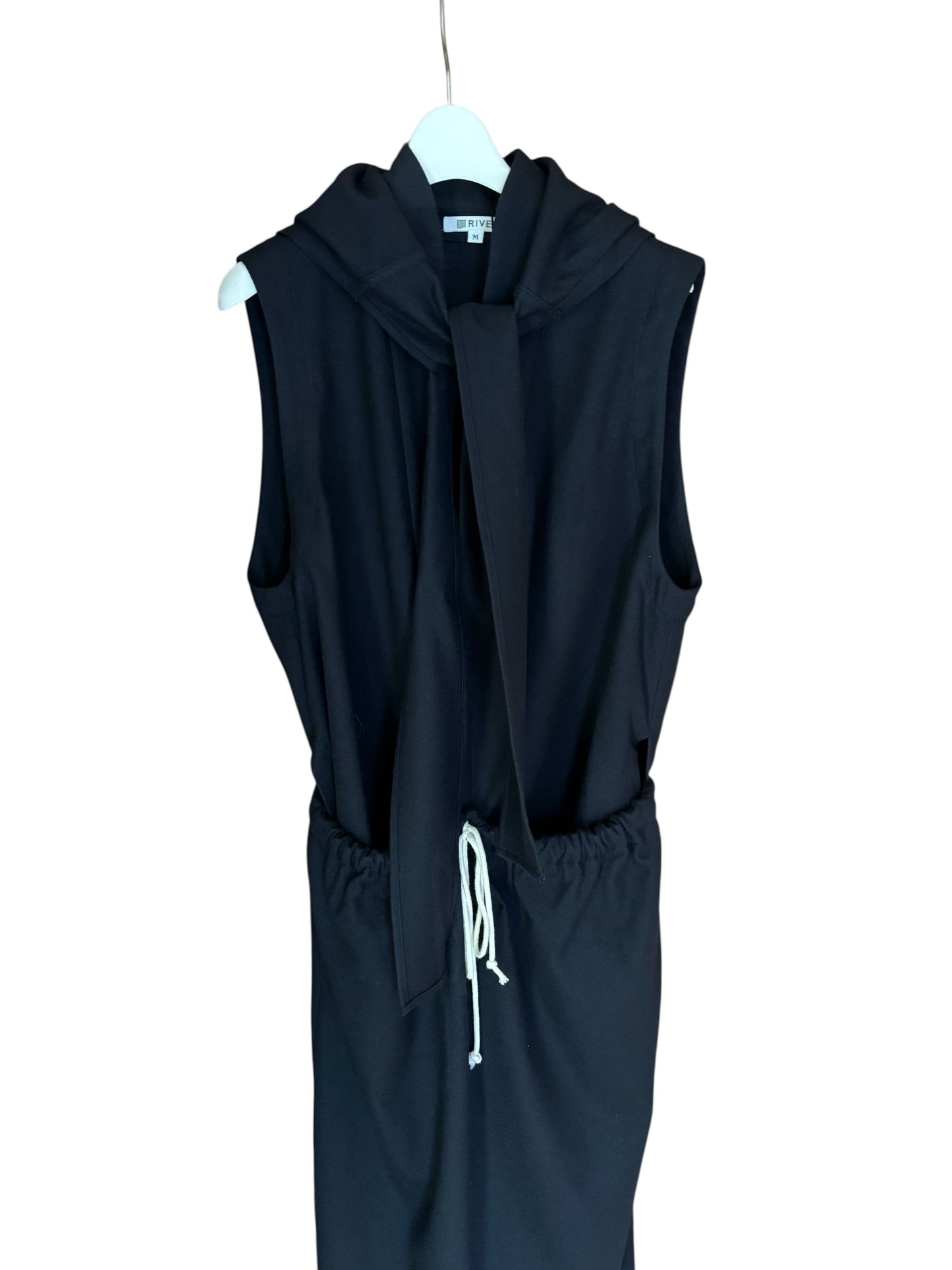 タンブルウールフード付きサロペット/ Tumbled Wool Hooded Jumpsuit