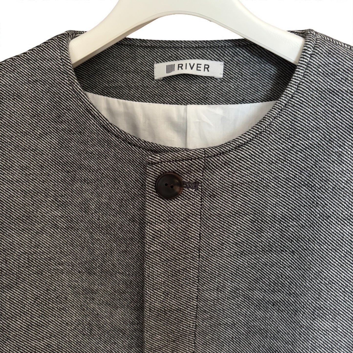 コットンシルク二重織ベスト/ Cotton-Silk Dual Weave Vest