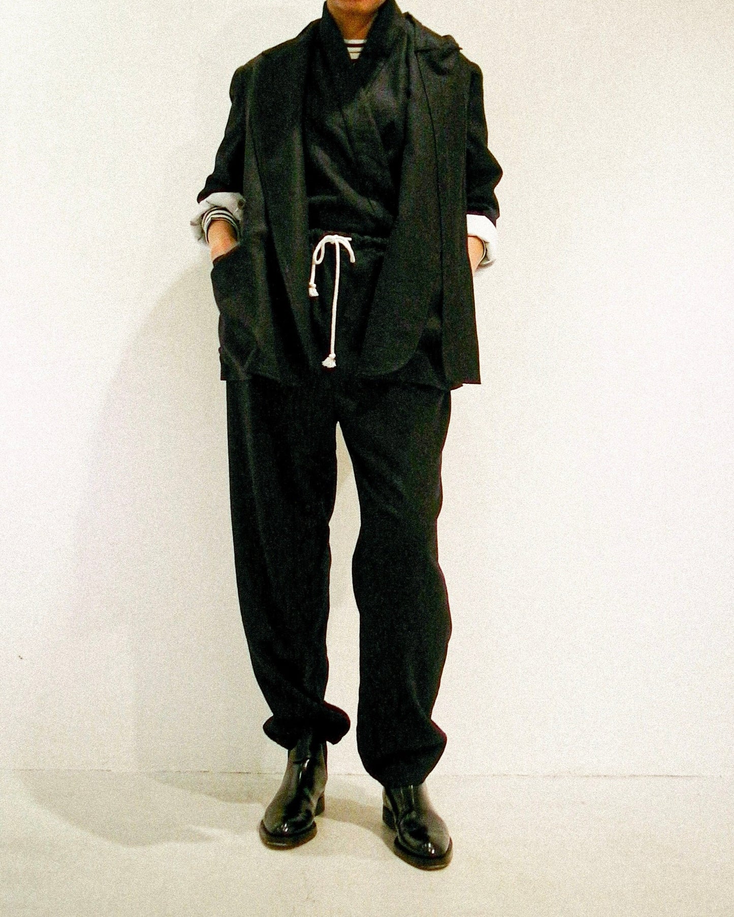【予約】タンブルウールリラックスダブルジャケット/ Tumbled Wool Double-Breasted Jacket