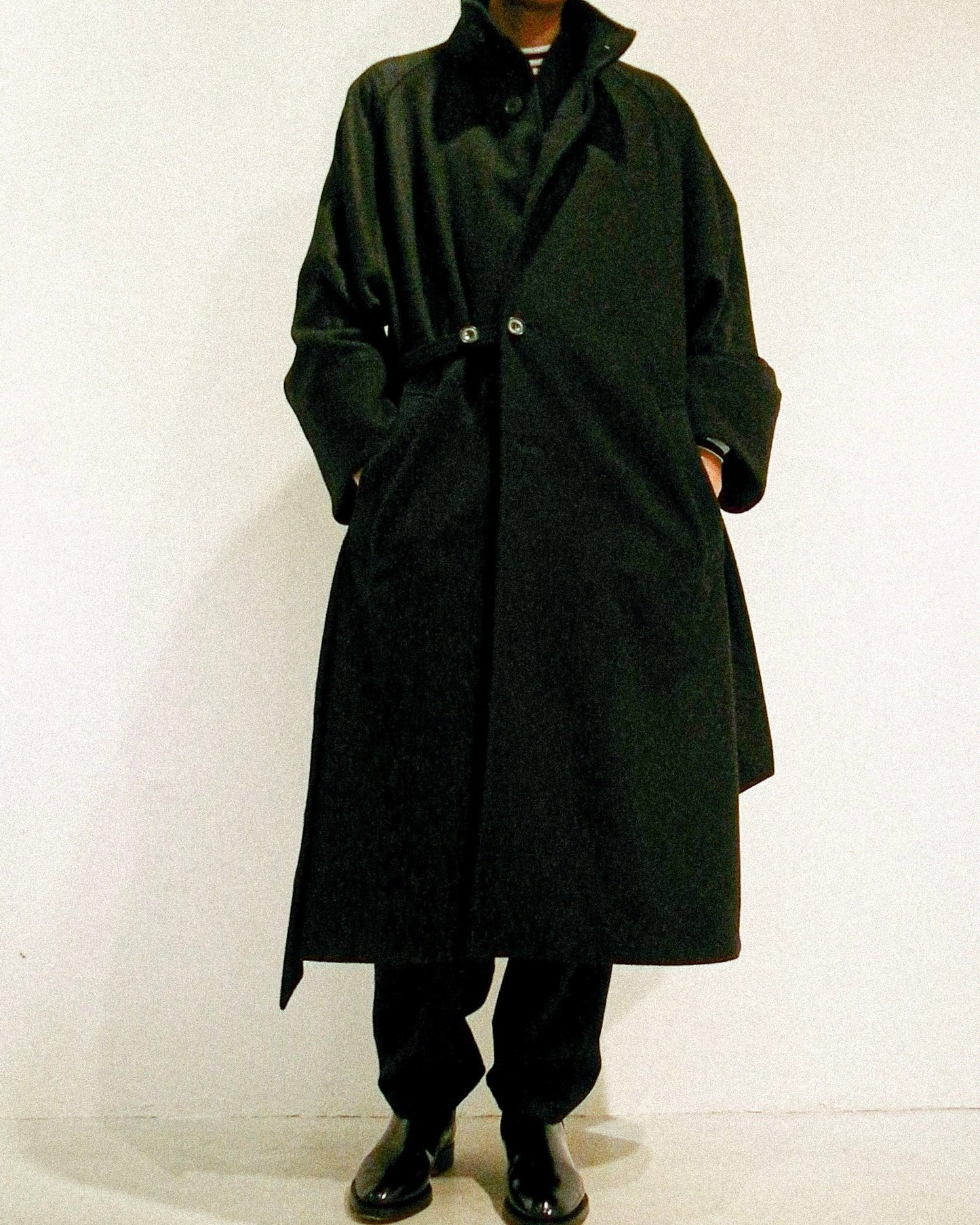 アジャスタブルスタンドカラーコート/ Adjustable Stand Collar Coat