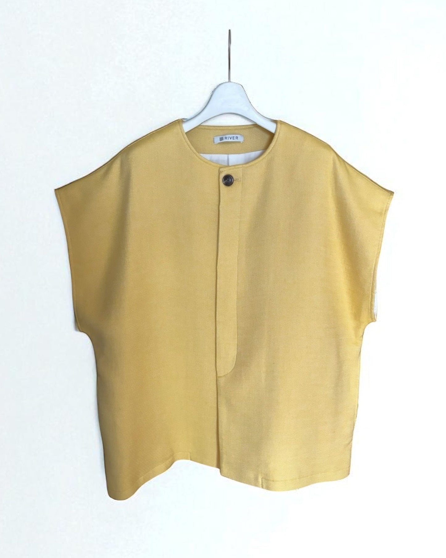 コットンシルク二重織ベスト/ Cotton-Silk Dual Weave Vest