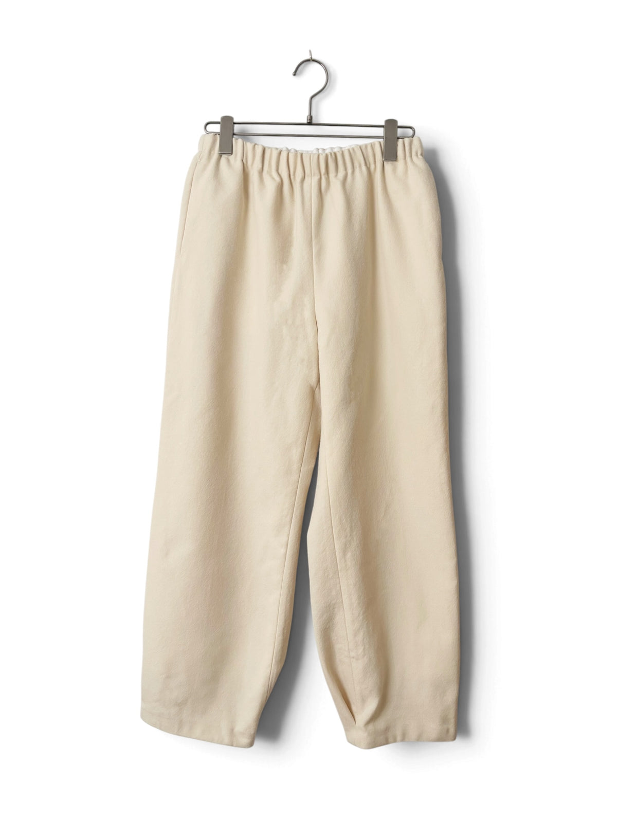 Wool Tuck Easy Pants - Ivory
