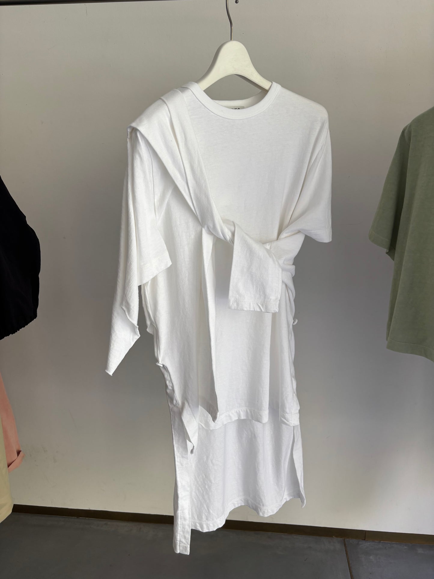 ジンバブエギザ/ムラ天竺 レイヤードTシャツ / Layered T-Shirt in Zimbabwe Giza & Slub Jersey