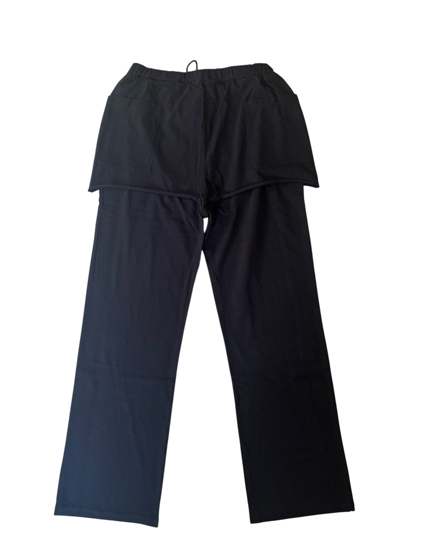 ジンバブエギザ/ムラ天竺 リラックスレイヤードパンツ / Relax Layered Pants in Zimbabwe Giza & Slub Jersey