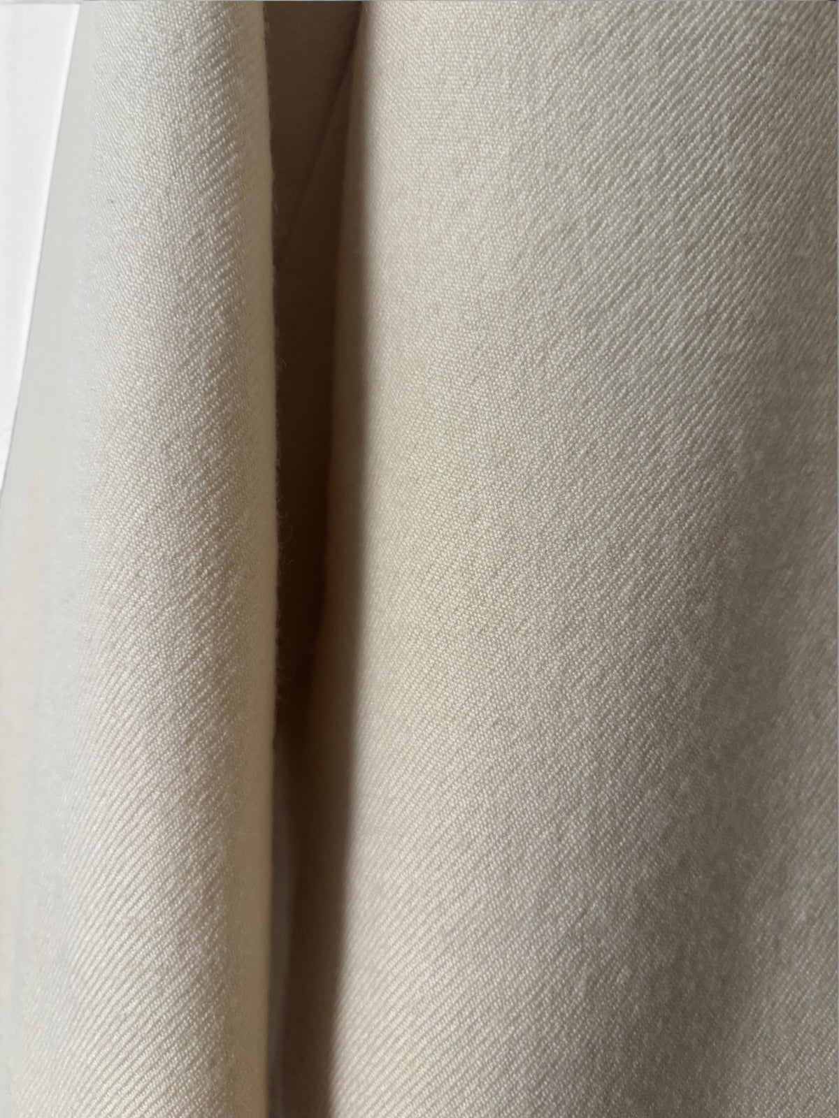 Cropped Collarless Jacket - Ivory