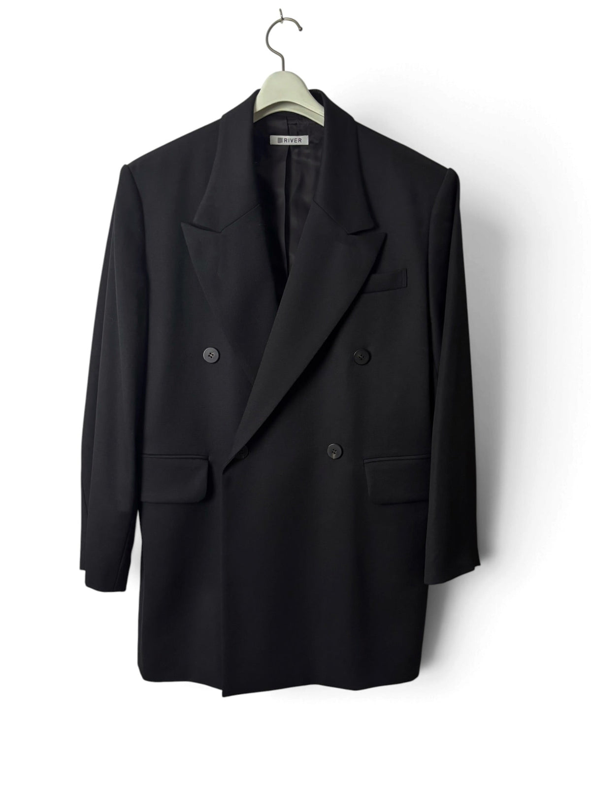 Peak Lapel Jacket - Black