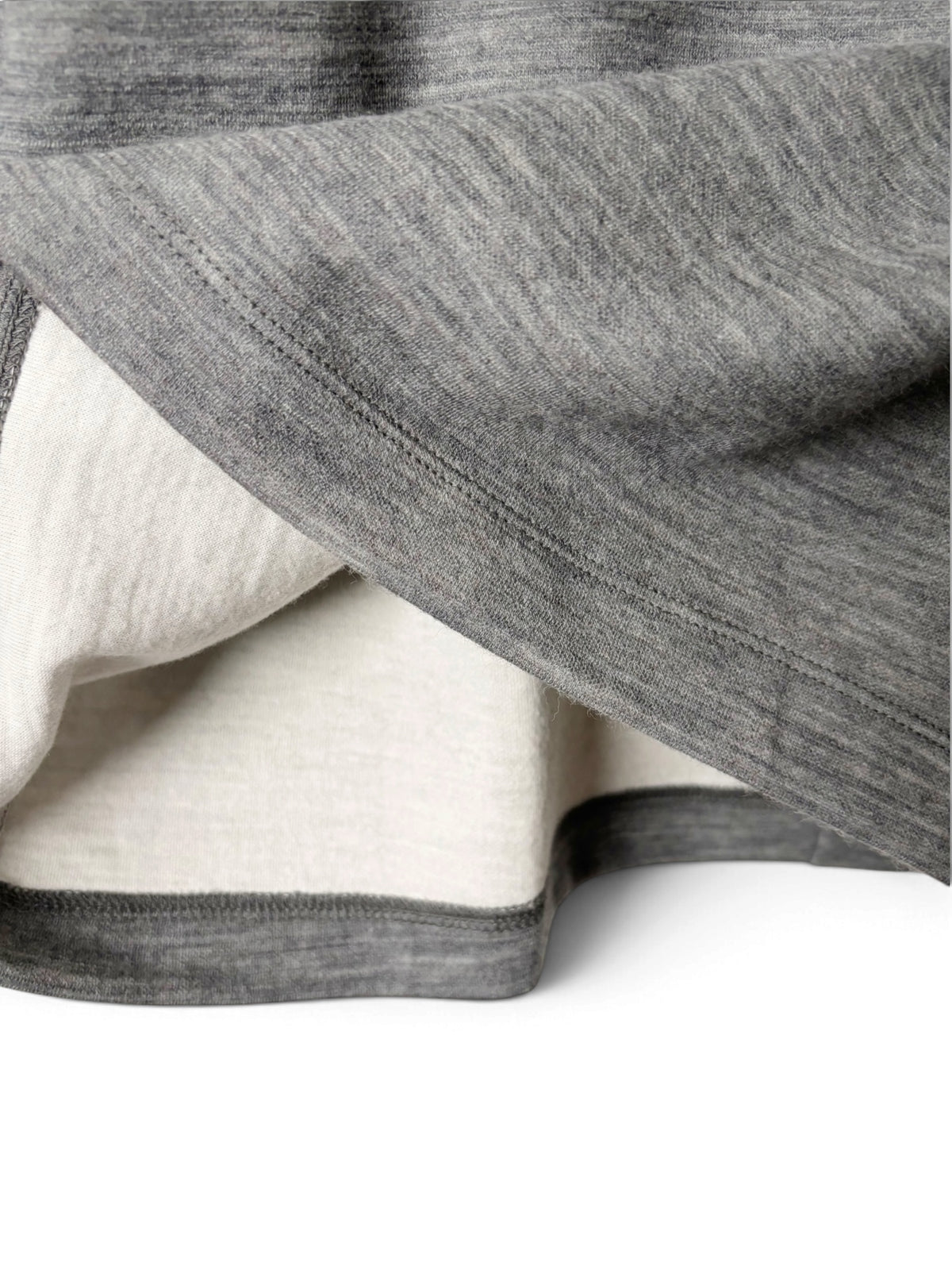 Padded Double-Knit Top - Gray Ivory
