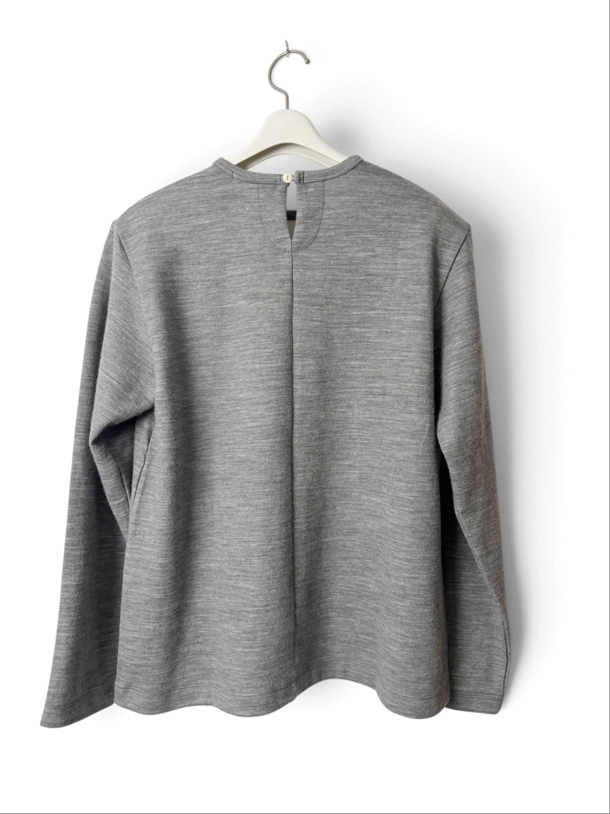 Padded Double-Knit Top - Gray Ivory