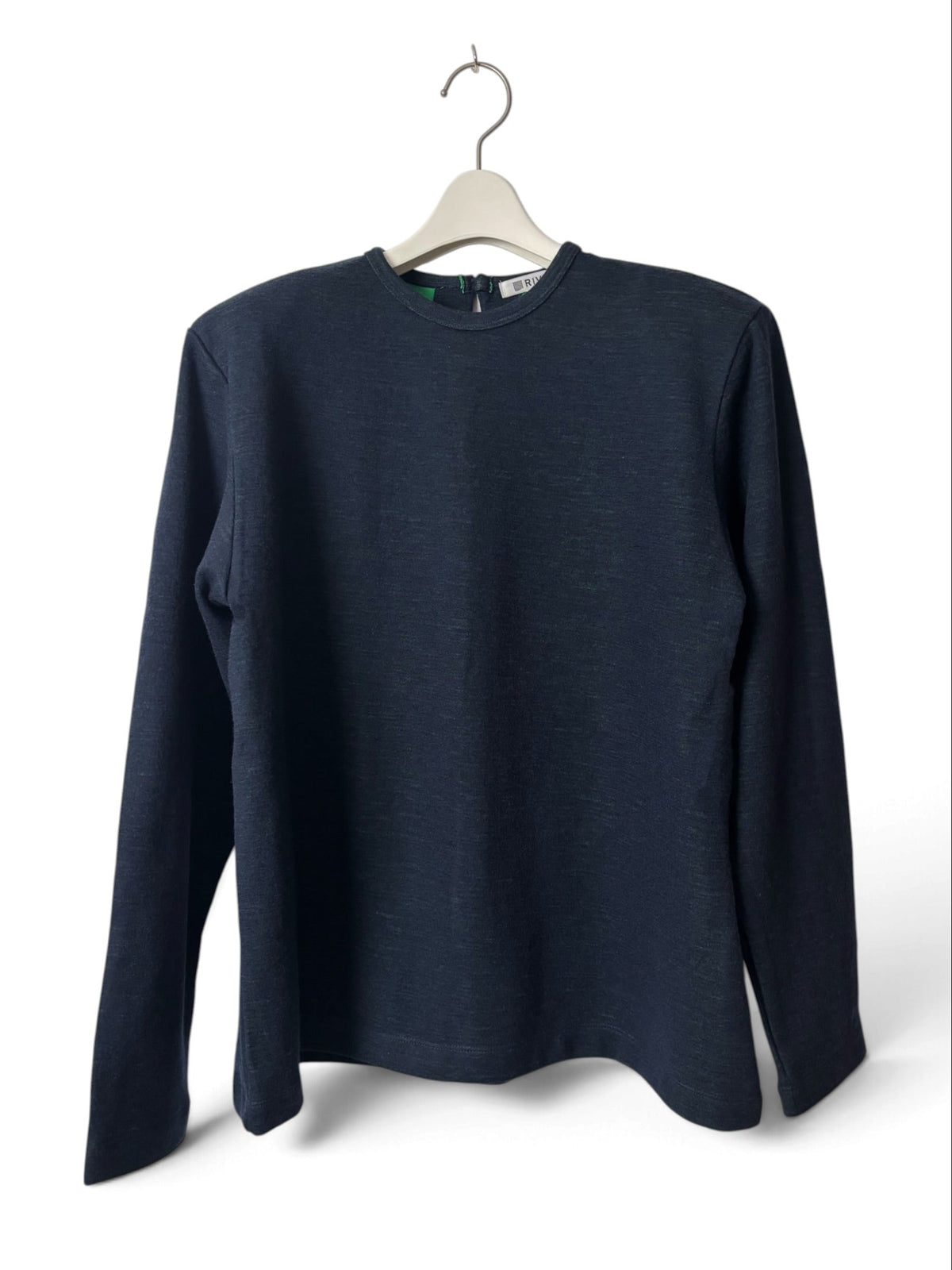 Padded Double-Knit Top - Navy Yellow Green