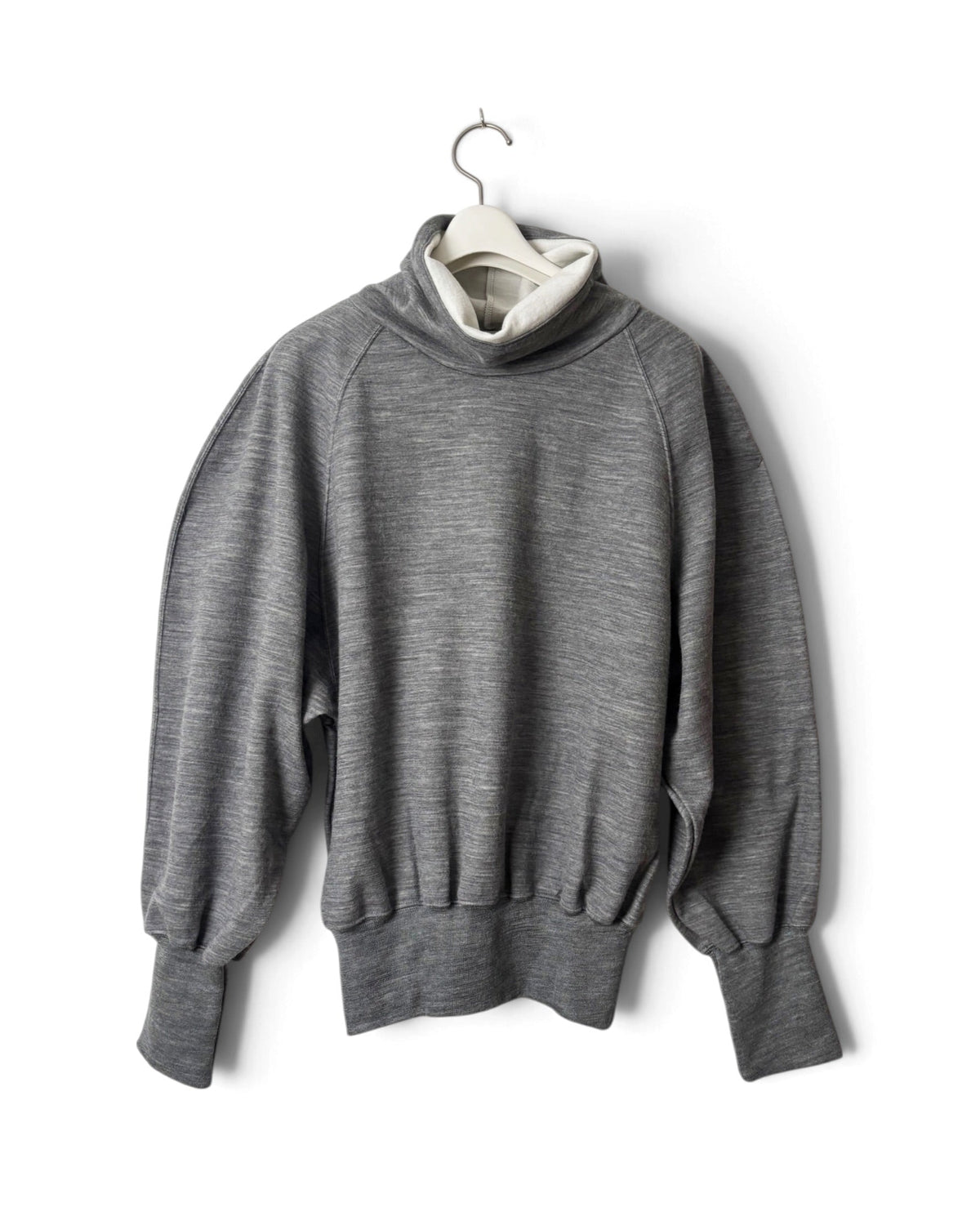 Power Shoulder Top - Gray Ivory