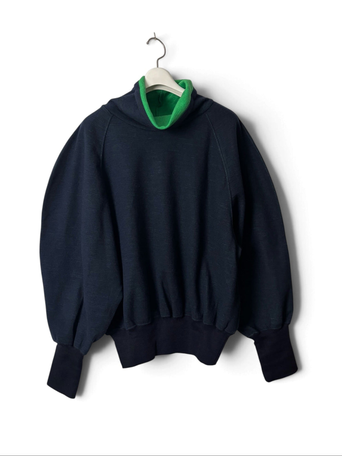 Power Shoulder Top - Navy Yellow Green