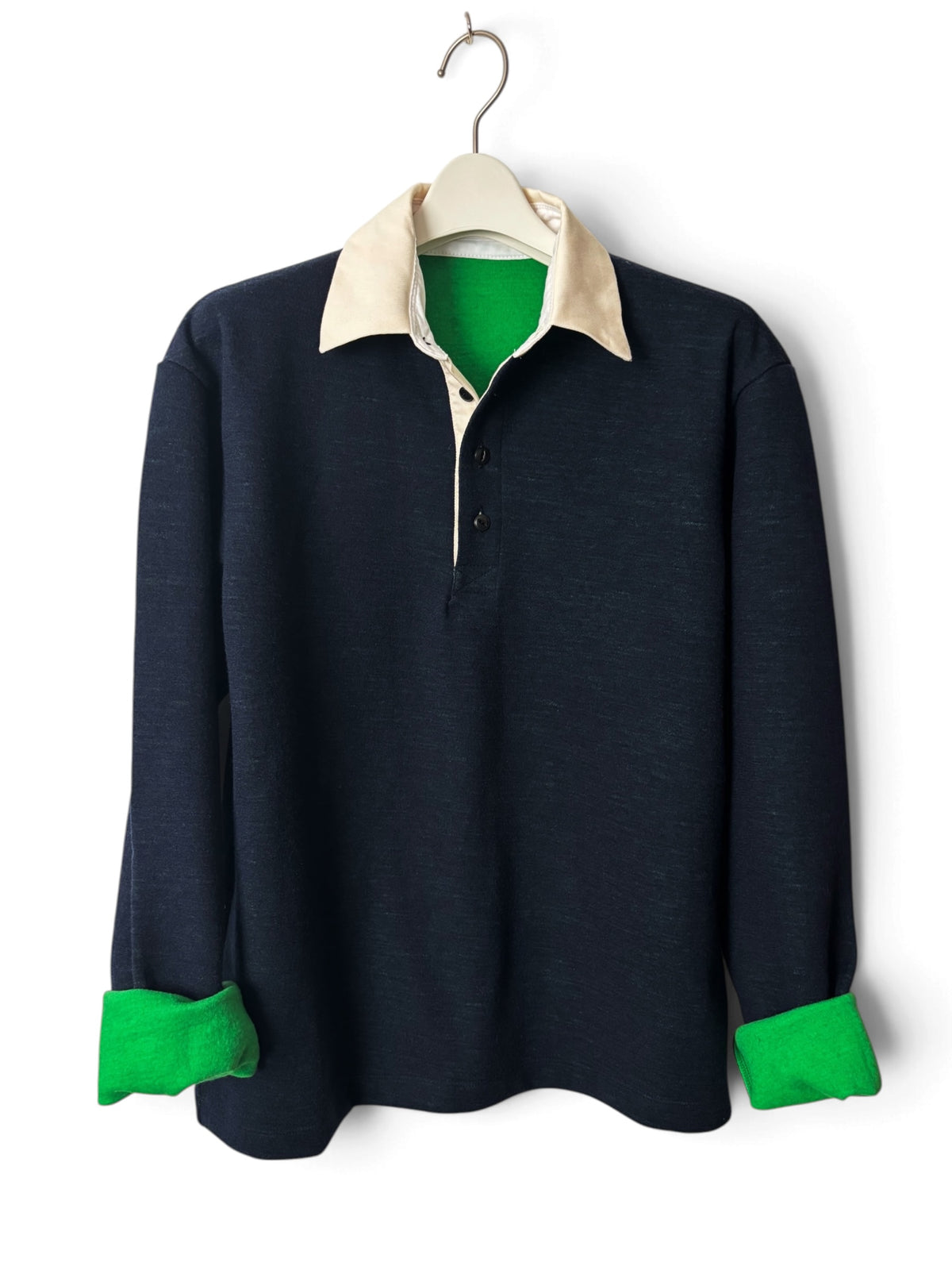 Rugby Shirt - Navy Yellow Green