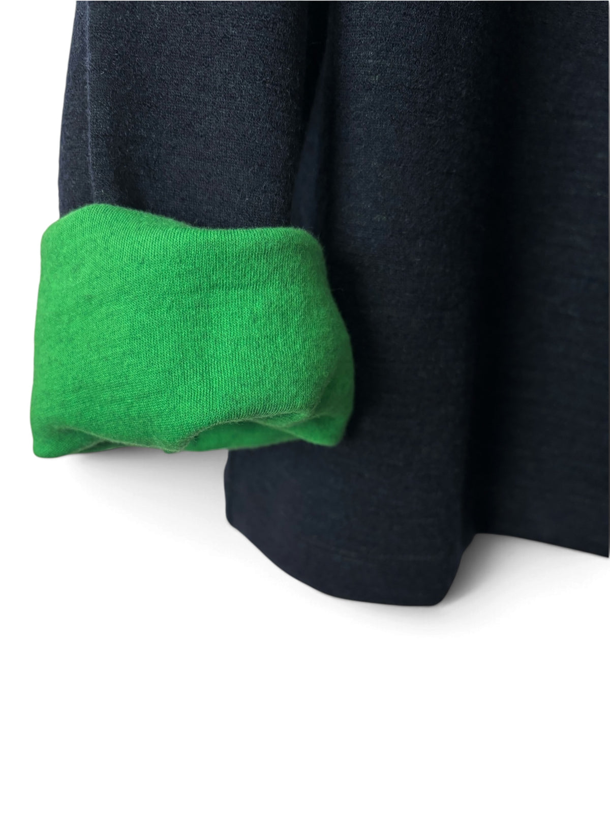 Power Shoulder Top - Navy Yellow Green