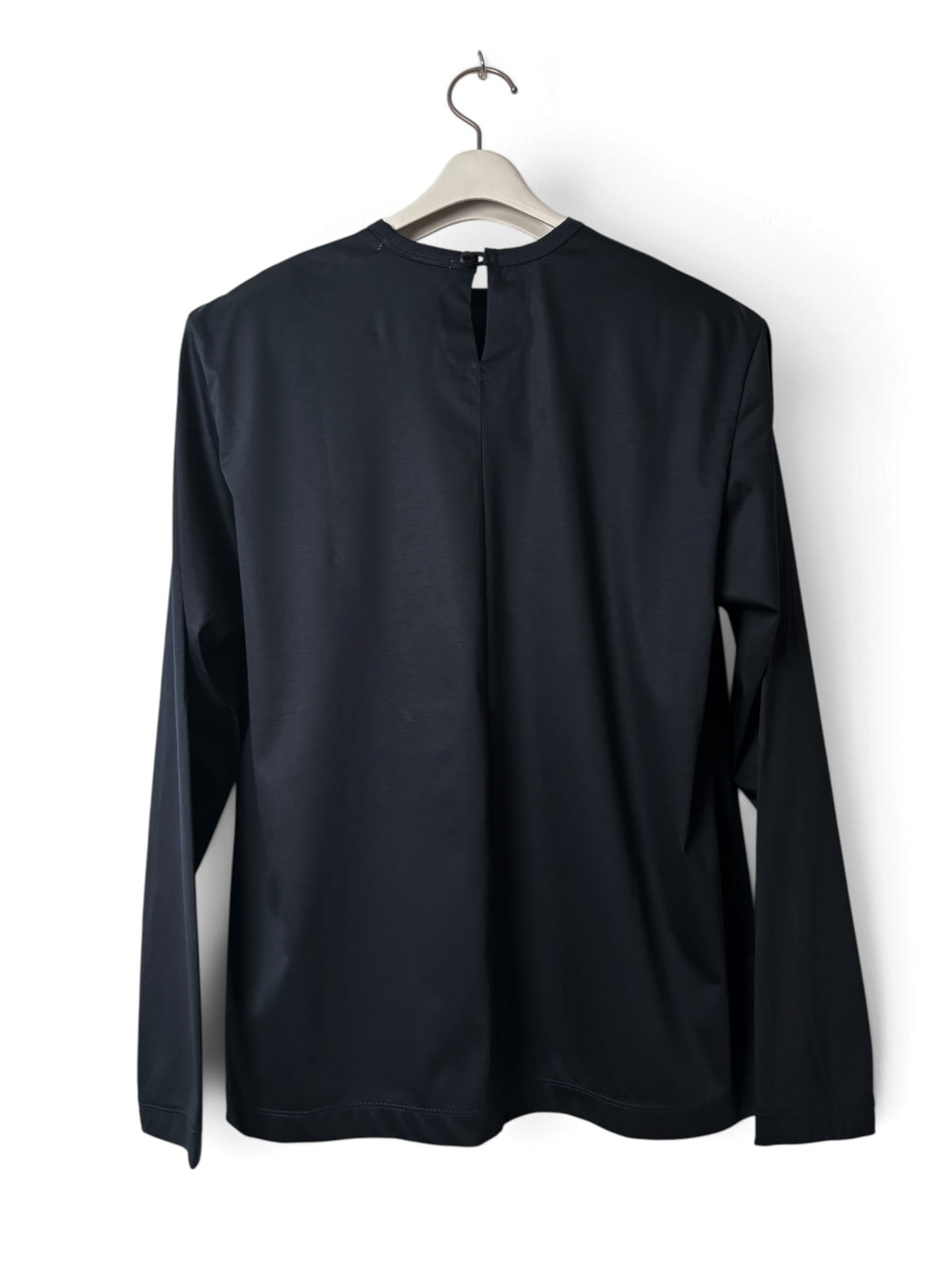 Padded Crewneck Long Sleeve Tee - Navy