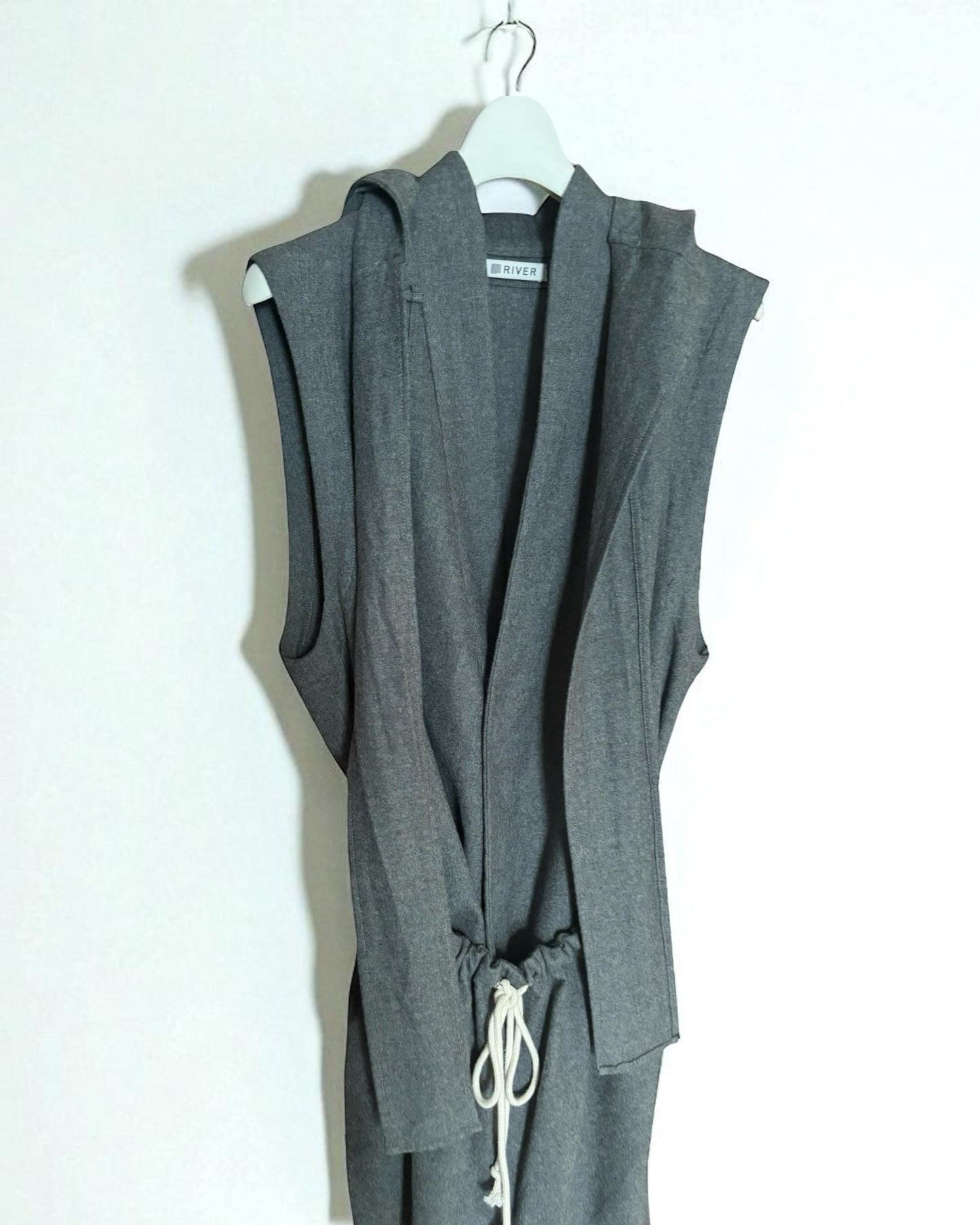 タンブルウールフード付きサロペット/ Tumbled Wool Hooded Jumpsuit
