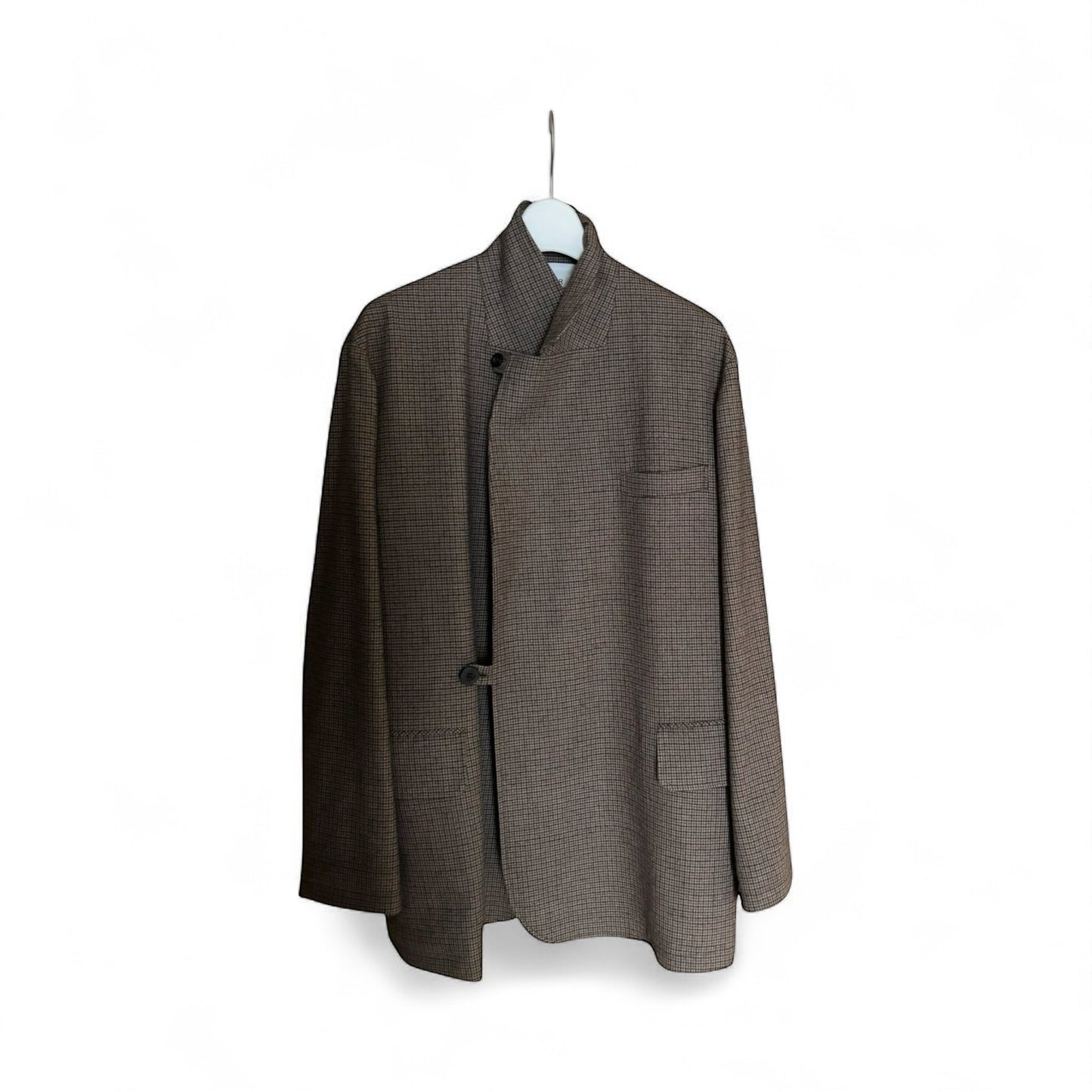【予約】タンブルウールリラックスダブルジャケット/ Tumbled Wool Double-Breasted Jacket