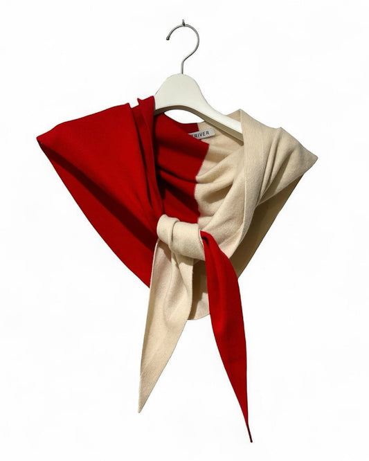 【予約】バイカラーカシミアトライアングルストール/ Bicolor Cashmere Triangle