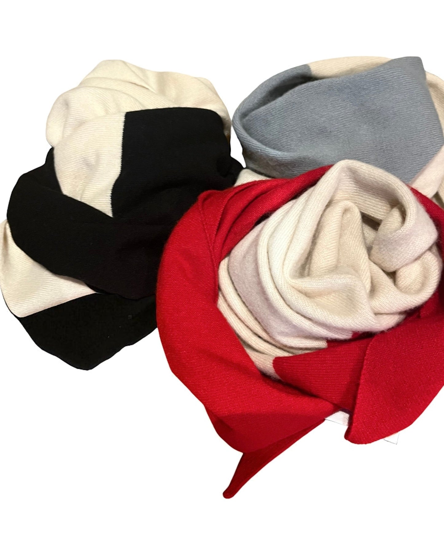 【予約】バイカラーカシミアトライアングルストール/ Bicolor Cashmere Triangle